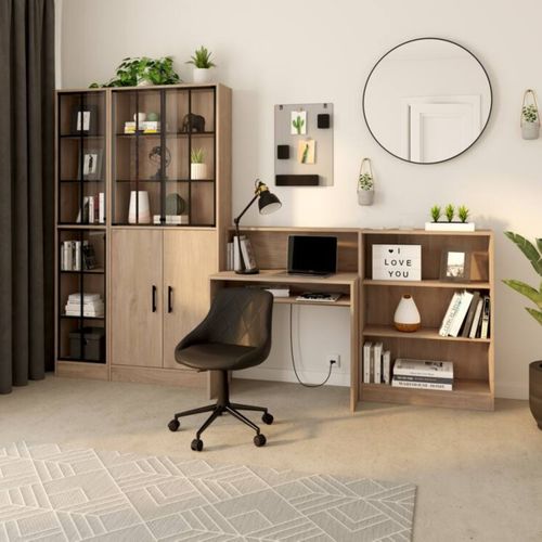 Lot de 2 portes verre atelier MAYENCE Transparent et noir