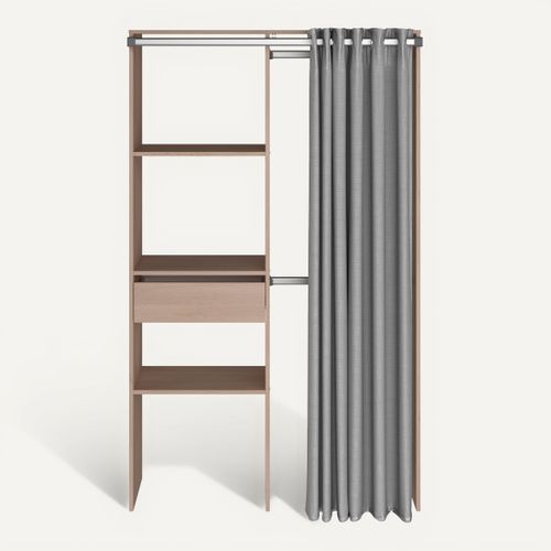 Kit dressing extensible 1T BORGO imitation chêne vue de face