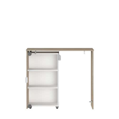 Environnement lit 90/140 cm ALBORG blanc et imitation chêne