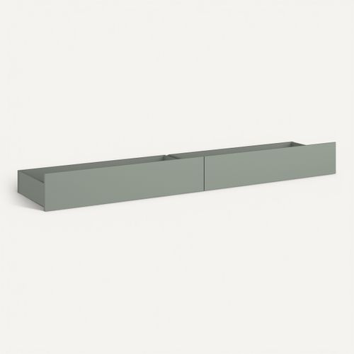 Lot 2 tiroirs de rangement SHELTER Vert vue 3/4