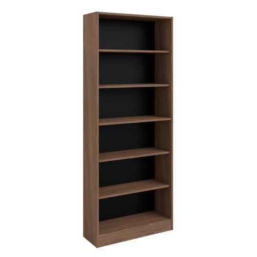 Bibliothèque 5 tablettes MAYENCE Imitation noyer