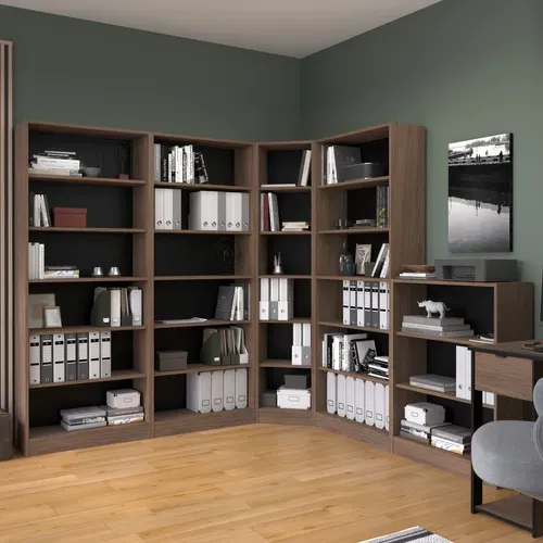 1/2 Bibus 2 tablettes MAYENCE Imitation Noyer