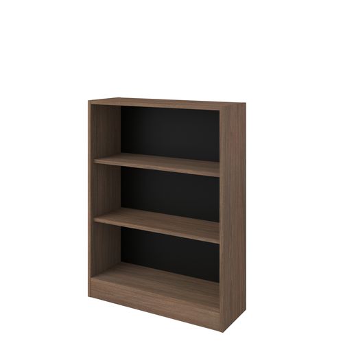 Bibus 2 tablettes MAYENCE Imitation Noyer vue de profil