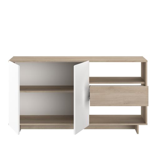 Buffet MAELLE Imitation chêne / blanc