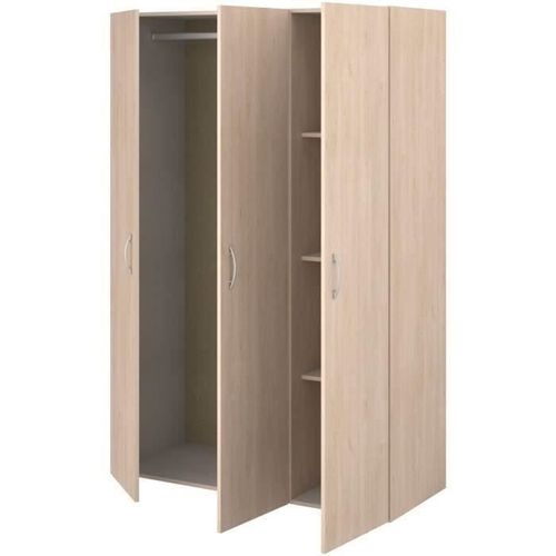Armoire De Chambre - Easy Life - Chêne - 3 Portes - 120,2 X 180 X 49,7