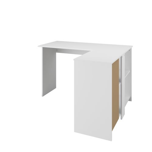 Bureau d'angle INFINITY imitation chêne et blanc