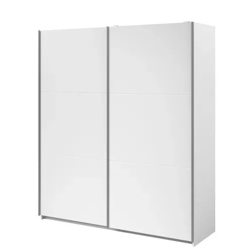 Armoire 2 portes couli. L.180 SWING blanc vue de profil