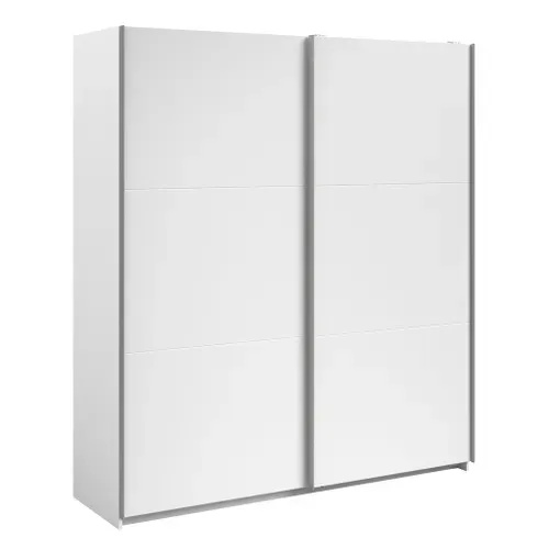 Armoire 2 portes couli. L.180 SWING blanc vue 3/4