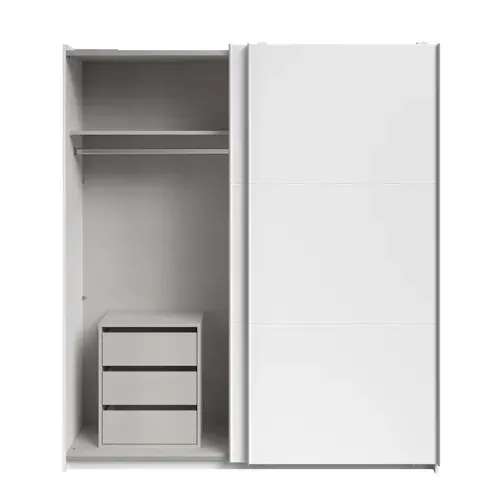 Armoire 2 portes couli. L.180 SWING blanc