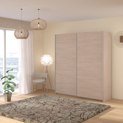 Armoire 2 portes couli. L.180 SWING imitation chêne