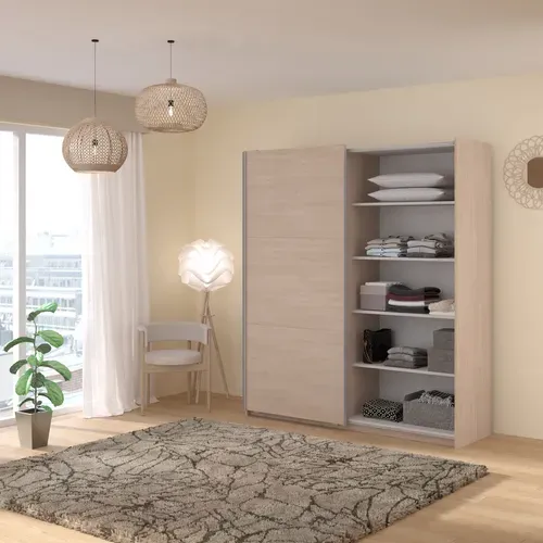 Armoire 2 portes couli. L.180 SWING imitation chêne
