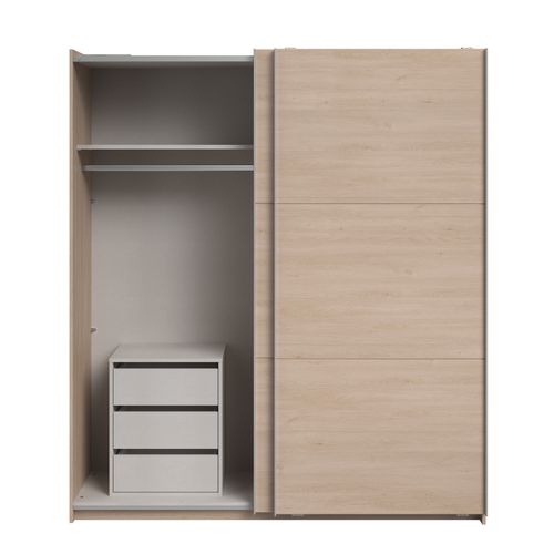 Armoire 2 portes couli. L.180 SWING imitation chêne