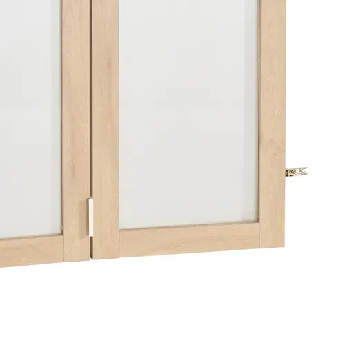 Lot 2 portes verre MAYENCE cadre imitation chêne vue détaillée