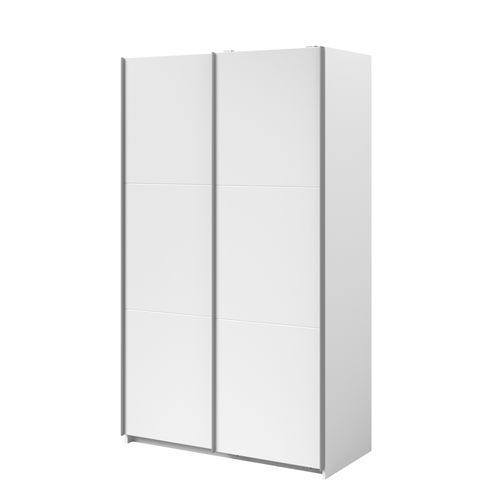 Armoire 2 portes couli. L.120 SWING blanc vue de profil