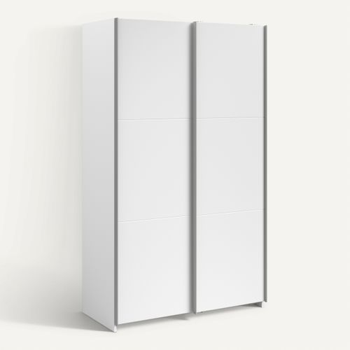Armoire 2 portes couli. L.120 SWING blanc vue 3/4