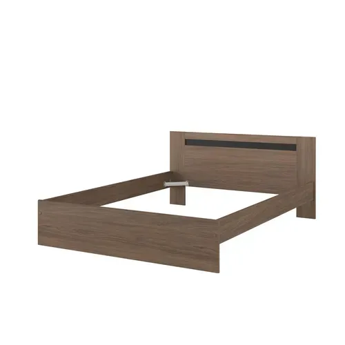 Lit 140x190 cm AZUKA imitation noyer