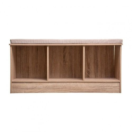 Banc Bois 3 Cases Mix Naturel