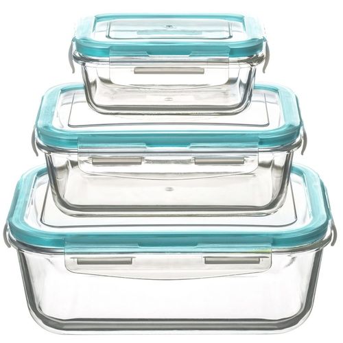 Lot De 3 Boîtes En Verre Clipeat