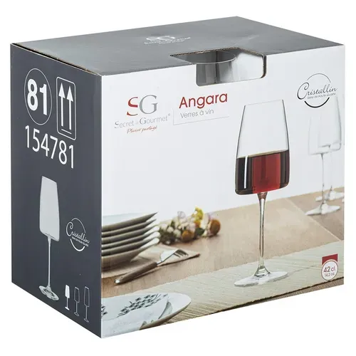 Lot De 6 Verres À Vin Crystal Angara 42cl
