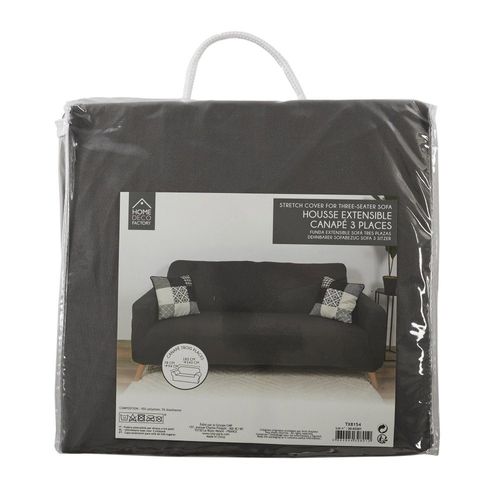 Housse De Canapé 3 Places Extensible Gris