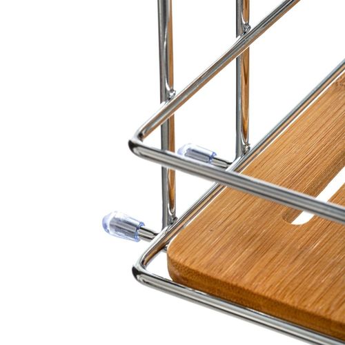 étagère 2 Niveaux Venterra Bambou Avec Ventouse