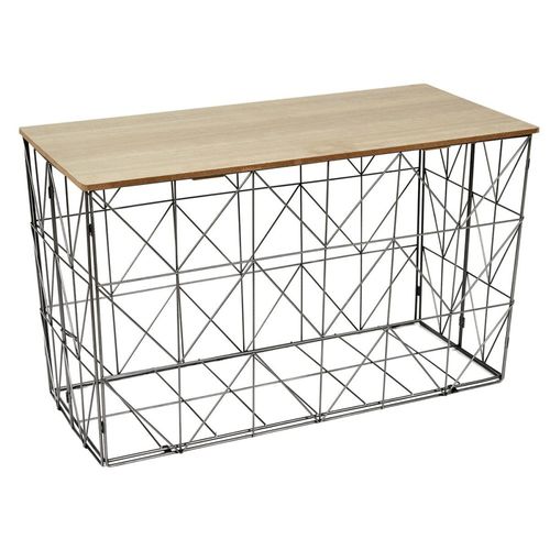 Table Pliable Filaire Gris - 80 x 40 x 46 cm
