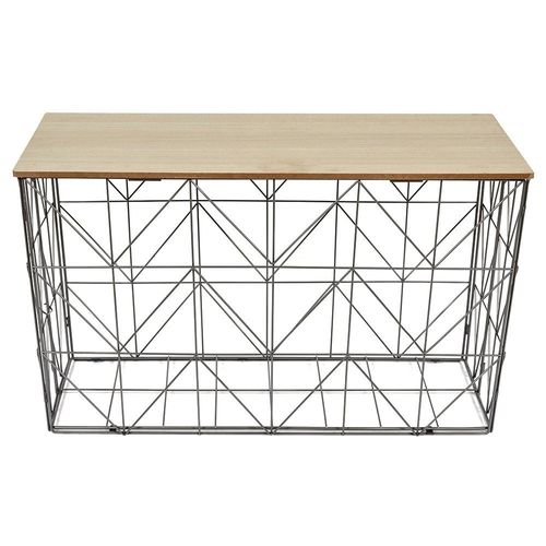 Table Pliable Filaire Gris - 80 x 40 x 46 cm