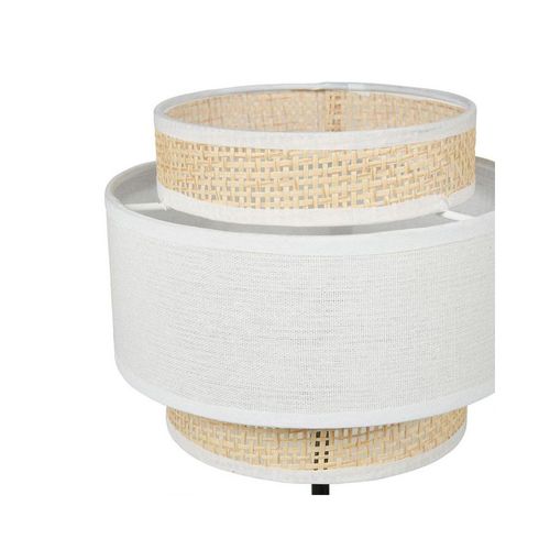 Lampe Abat-jour Papier Rotin 3 Niveaux Blanc
