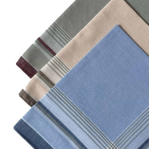 Lot De 7 Mouchoirs Homme En Coton 100% - 40x40 Cm - Bordures Satinées - Couleurs Assorties - Coffret Cadeau