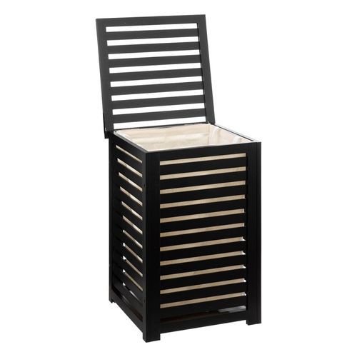 Panier à Linge 65l Bois Noir