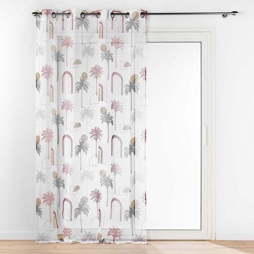 Voilage à Oeillets 140x240 Sable Imprimé Cocotis