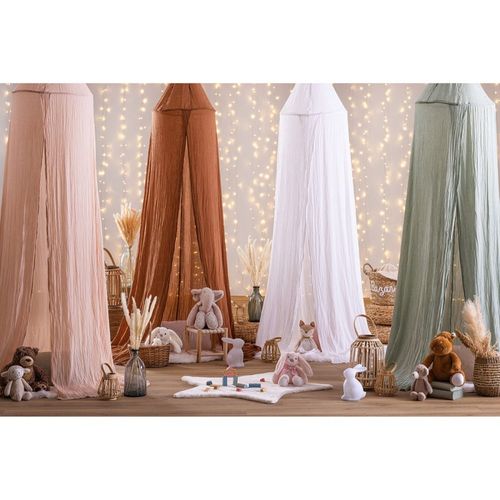 Ciel De Lit Double Gaze De Coton Rose