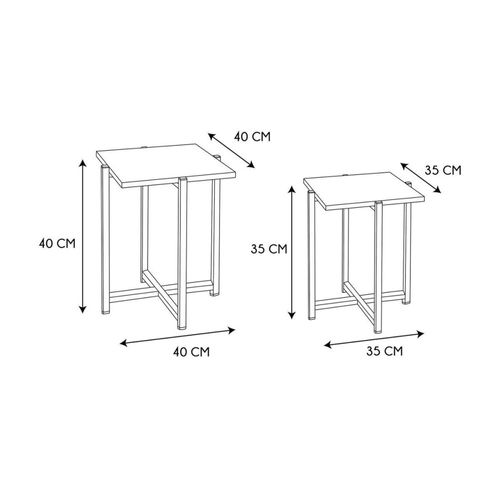 Ensemble De 2 Tables Gigognes Loka