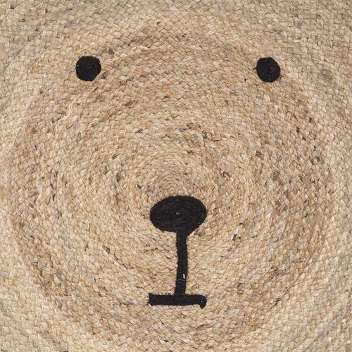 Tapis Rond Jute Ourson D100