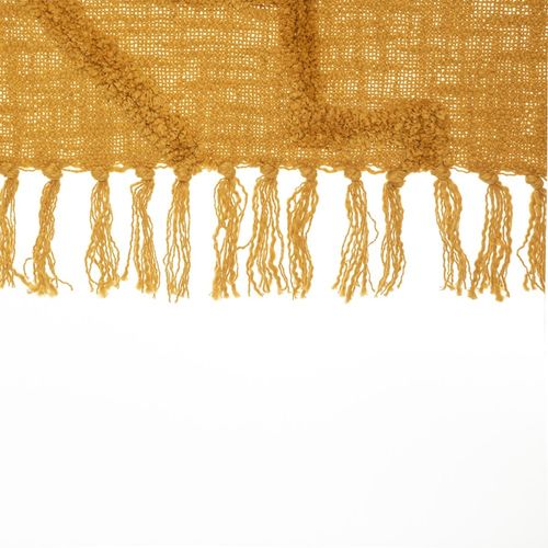 Jeté De Lit Tufté Inca 130x180 Ocre Coton