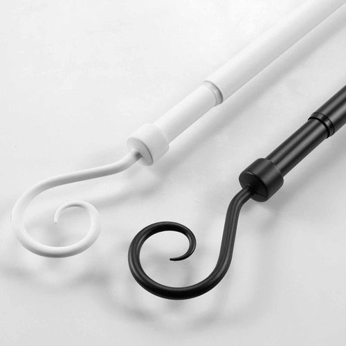 Kit Tringle Extensible 120 à 210 Cm Peint Arabesque Noir