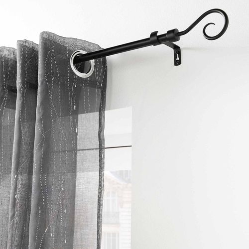 Kit Tringle Extensible 120 à 210 Cm Peint Arabesque Noir