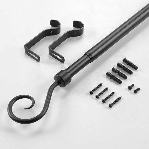 Kit Tringle Extensible 120 à 210 Cm Peint Arabesque Noir
