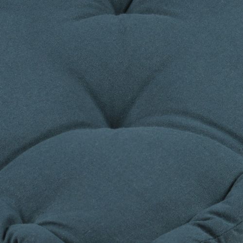 Coussin De Sol 45x45x10 Cm Duo Cobalt Lin 100% Coton