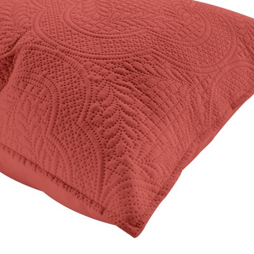 Couvre-lit 2 Personnes Matelassé 220x240 Microfibre Unie Romane Terracotta