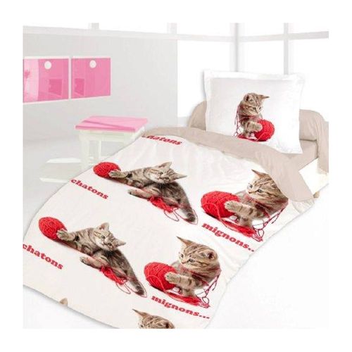 Housse De Couette 140x200 Chatons Si Mignons + 1 Taie