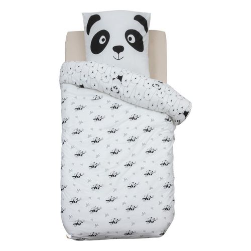 Housse De Couette Enfant 140x200 Panda + Taie Coton 57 Fils