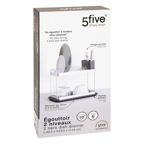 égouttoir à Vaisselle 2 Niveaux En Aluminium