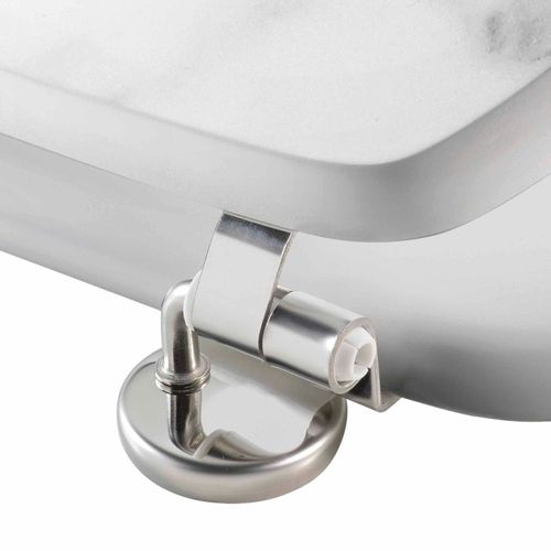 Abattant Wc Charnières Métal Imprimé Marbre