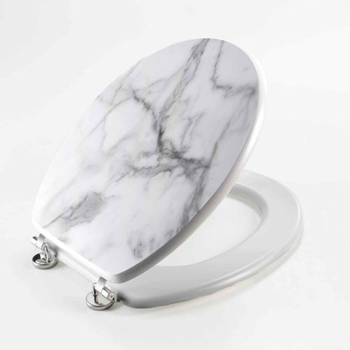 Abattant Wc Charnières Métal Imprimé Marbre