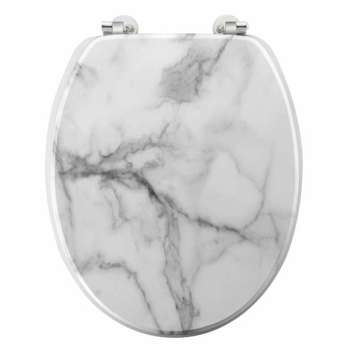 Abattant Wc Charnières Métal Imprimé Marbre