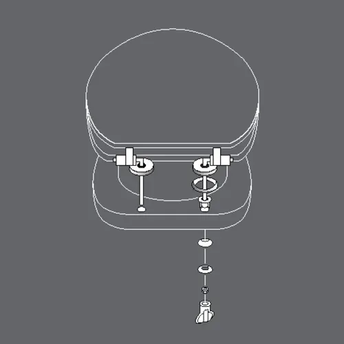Abattant Wc Charnières Métal Imprimé Marbre
