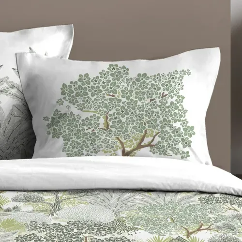 Housse De Couette 260x240 Merlin + 2 Taies Coton 57 Fils