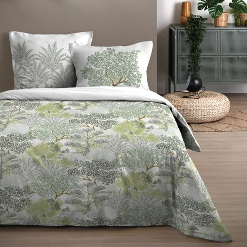 Housse De Couette 260x240 Merlin + 2 Taies Coton 57 Fils