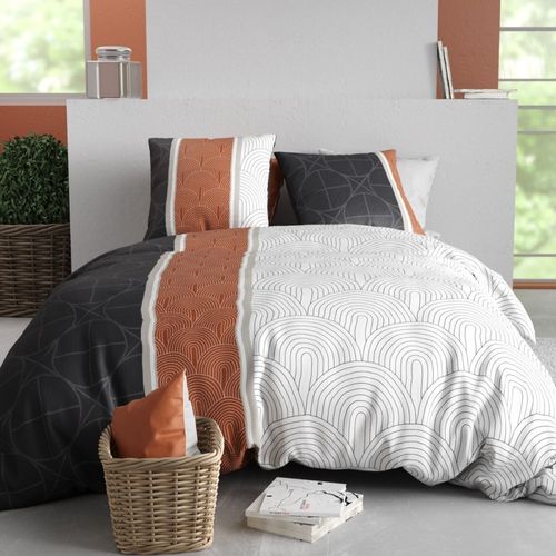 Housse De Couette 260x240 + 2 Taies En Coton 57 Fils